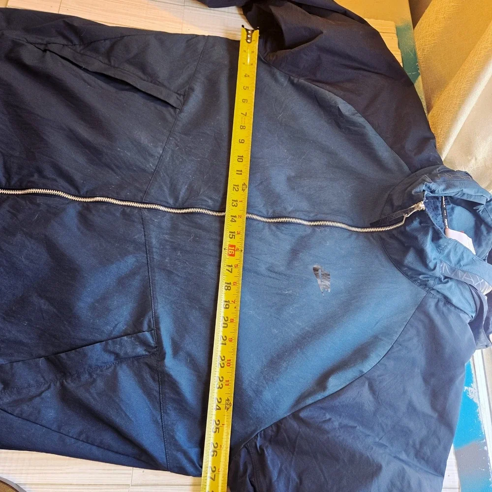 Nike Air Max Men XXL Navy Blue Hooded Full Zip Windbreaker‎ Jacket